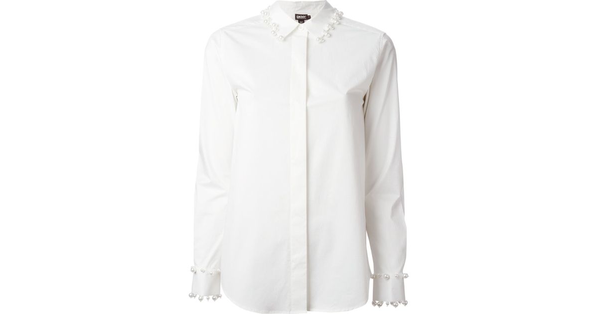 dkny white blouse