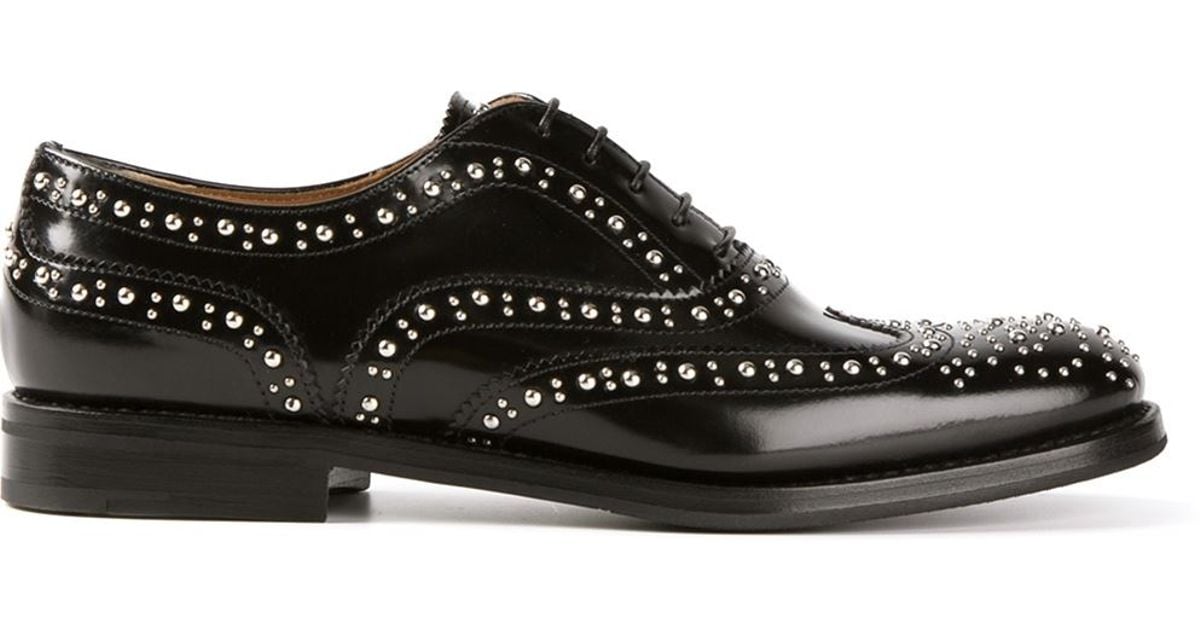 Church's Studded Brogues in Black - Lyst