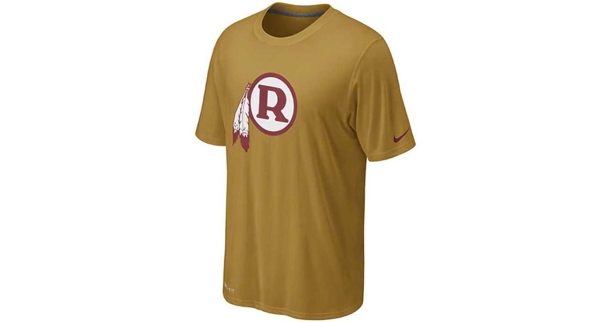 Nike Men'S Washington Redskins Retro Legend Authentic Logo Dri-Fit T-Shirt  in Gold (Metallic) for Men | Lyst