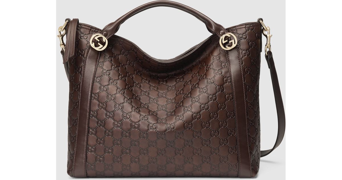 Gucci Handbag With Removable Shoulder in Brown - Lyst