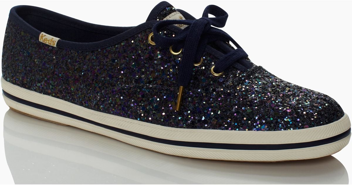 black glitter kate spade keds