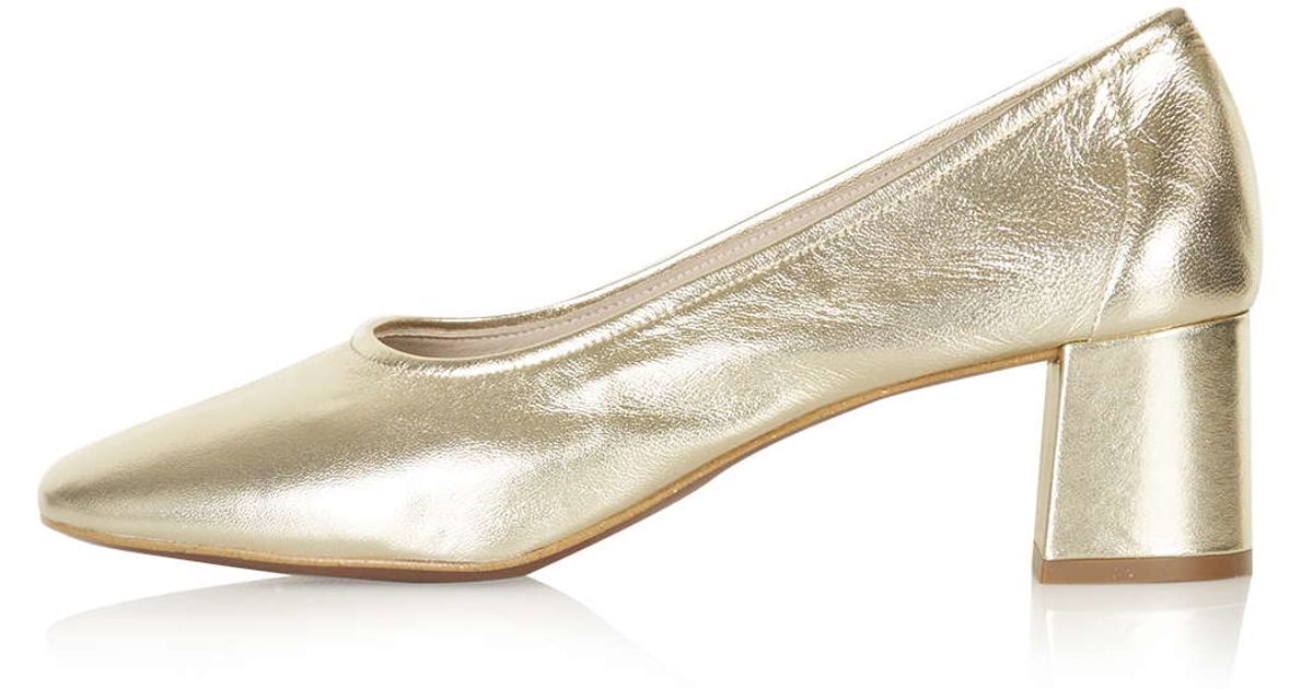 topshop gold shoes