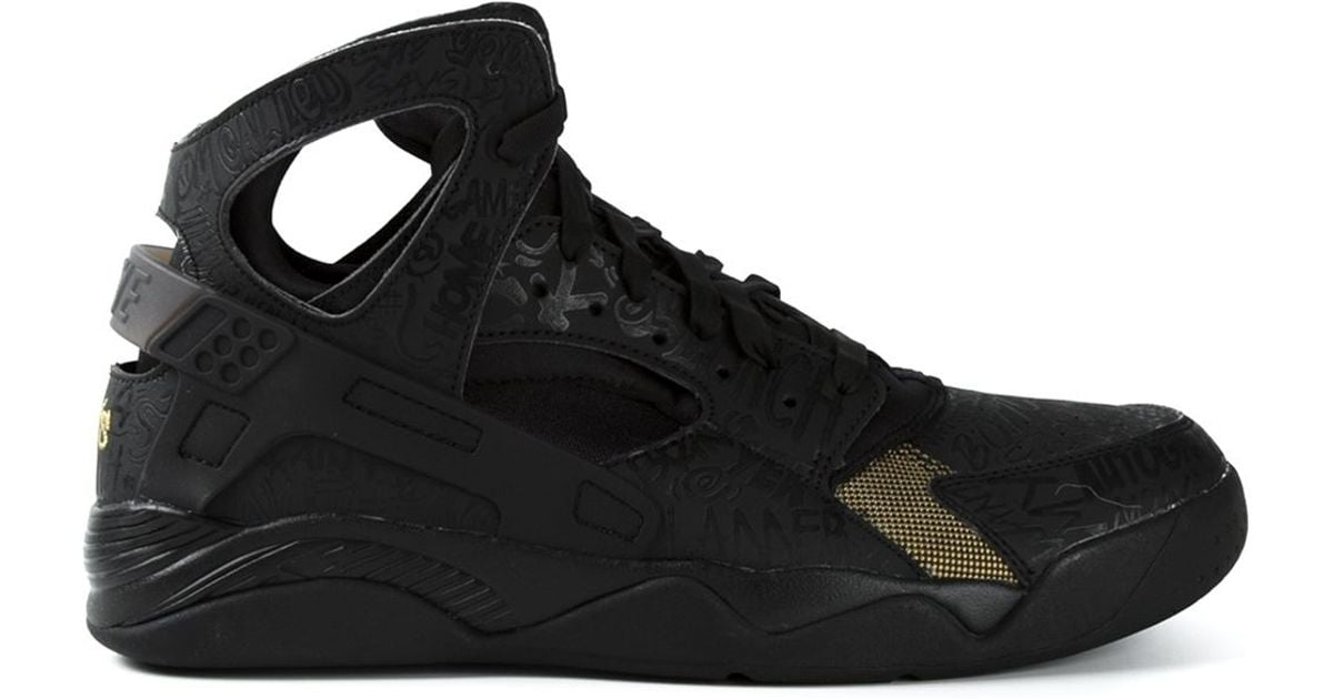 black huaraches high top