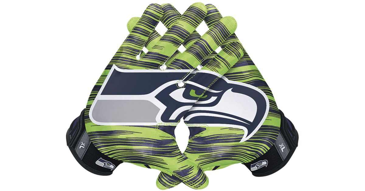 Nike Seattle Seahawks 30 Vapor Jet Gloves in Black for Men - Lyst
