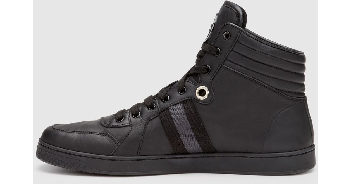 Gucci Men&#39;s High-top Sneaker From Viaggio Collection in Black for Men - Lyst