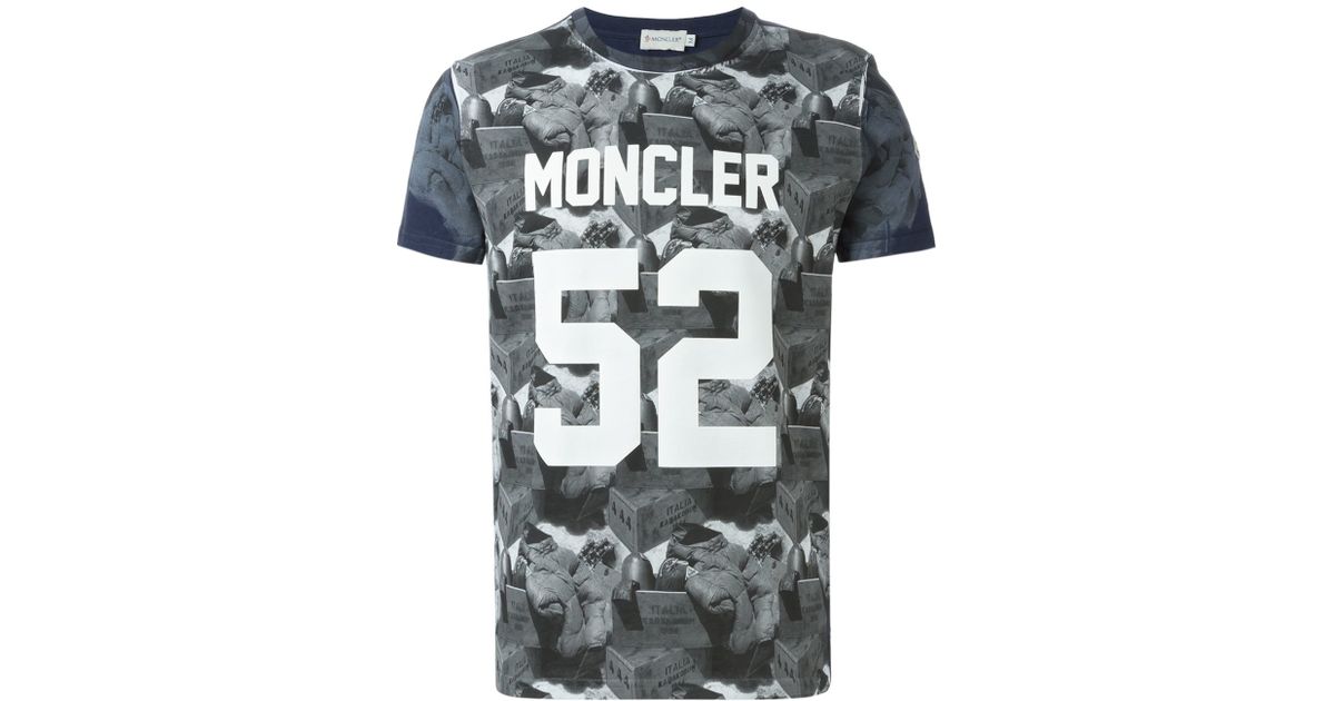 Moncler 52 T-shirt in Blue for Men - Lyst