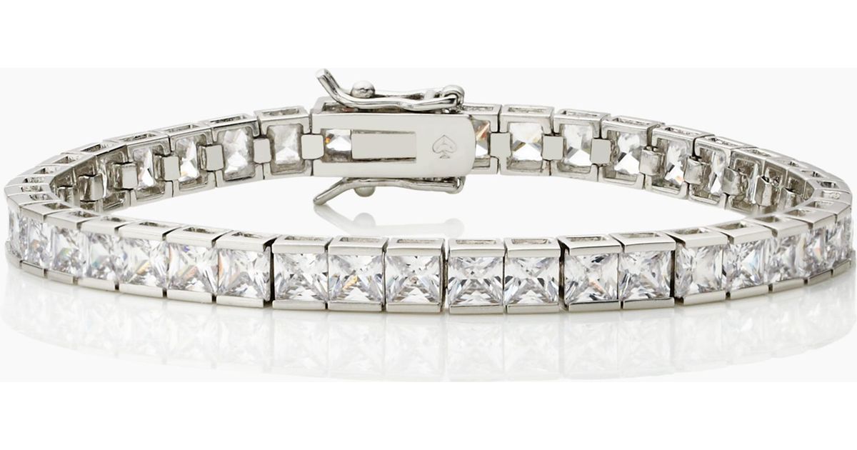 Lyst Kate Spade New York Small Princess Cut Make An Entrance Lyst Kate Spade New York Small Princess Cut Make An Entrance Tennis Bracelet In Metallic
