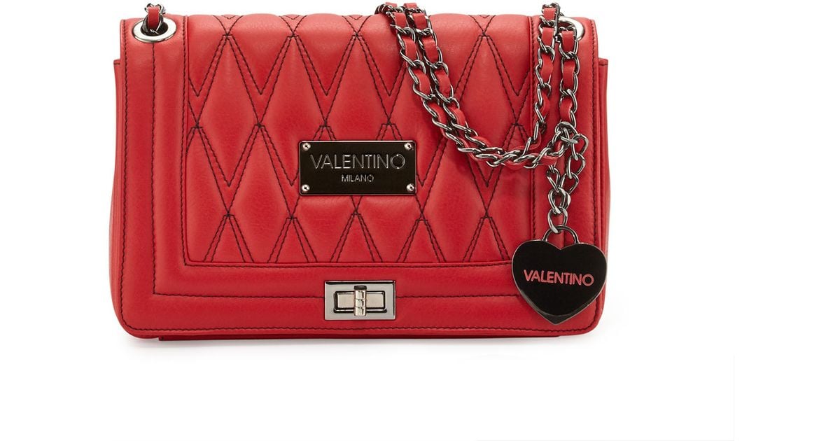 Lyst Valentino By Mario Alice D Quilted Leather Shoulder Lyst Valentino By Mario Alice D Quilted Leather Shoulder Bag In Red