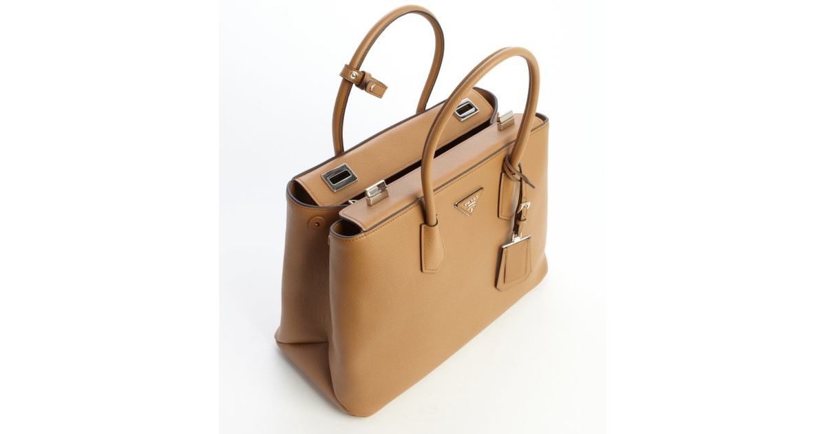 prada beige saffiano leather tote  