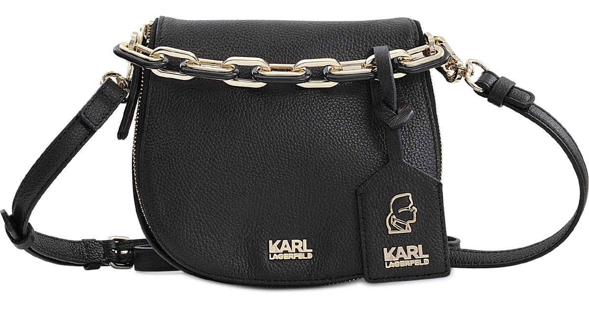 Lyst Karl Lagerfeld K Grainy Small Satchel Bag In Black