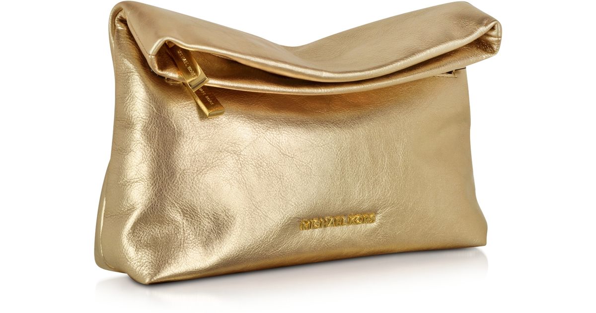 pale gold clutch bag