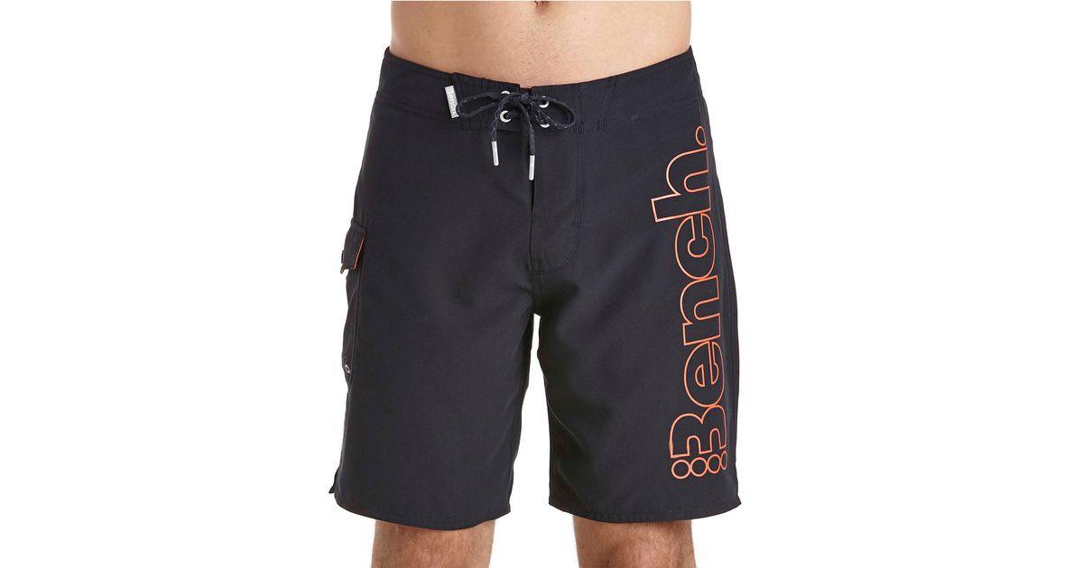 Bench Halkman Board Shorts In Black For Men Lyst