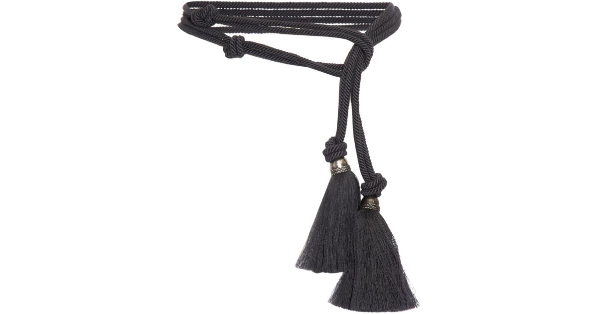 Lanvin Rope Tassel Belt in Black Lyst