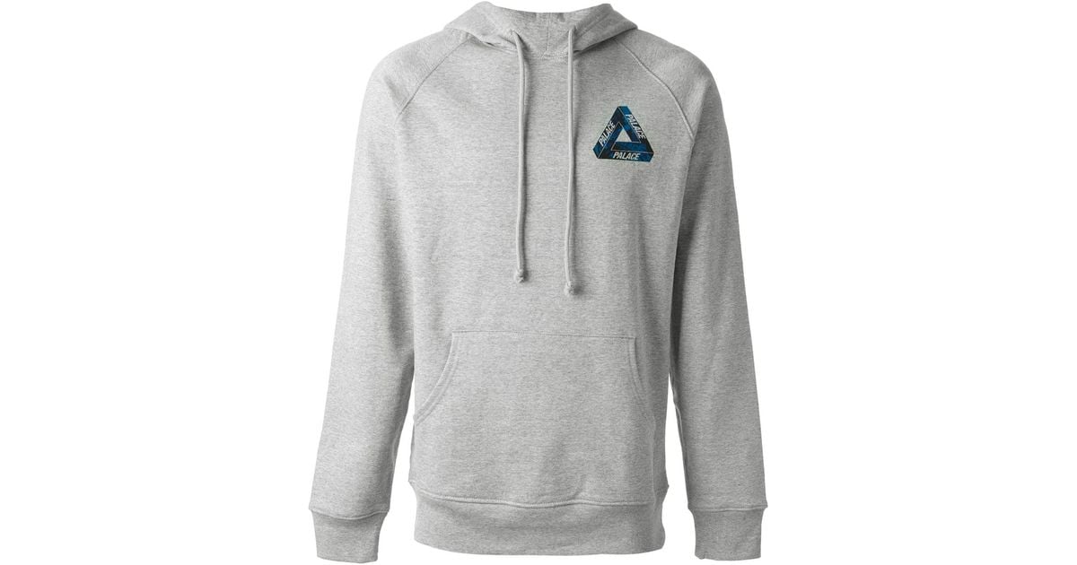 Palace One Wave Hoodie in Grey (Gray) for Men | Lyst