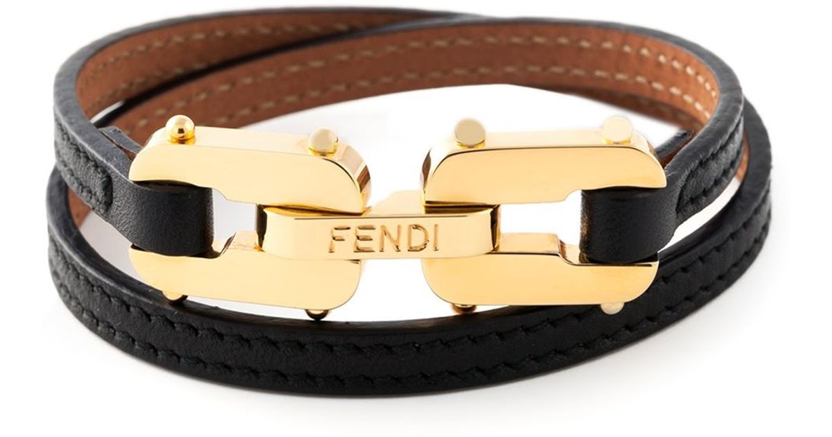 Fendi Chains Bracelet in Black Lyst