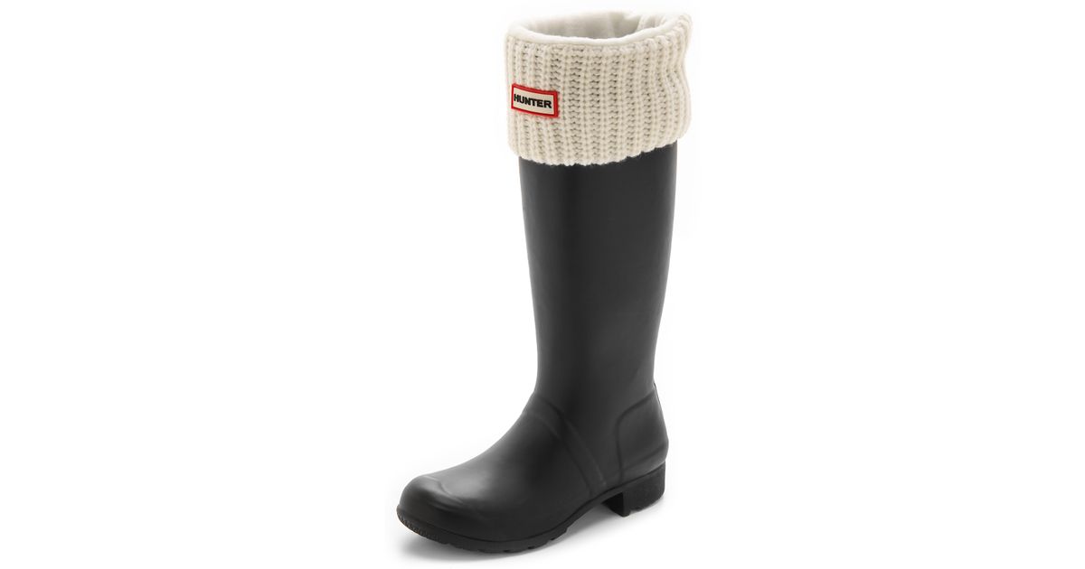 hunter boots long socks