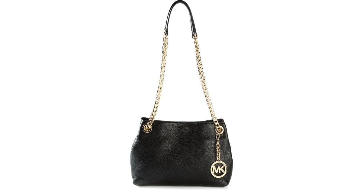 Michael kors jet set chain shoulder to genuine leather hotsell