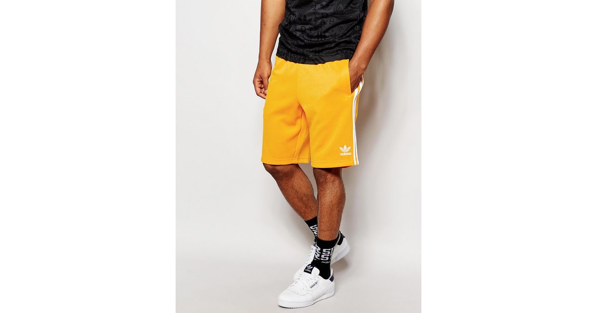 adidas originals yellow shorts