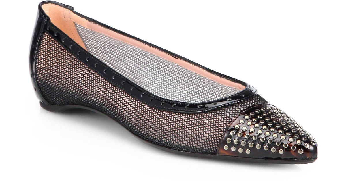 stuart weitzman black ballet flats