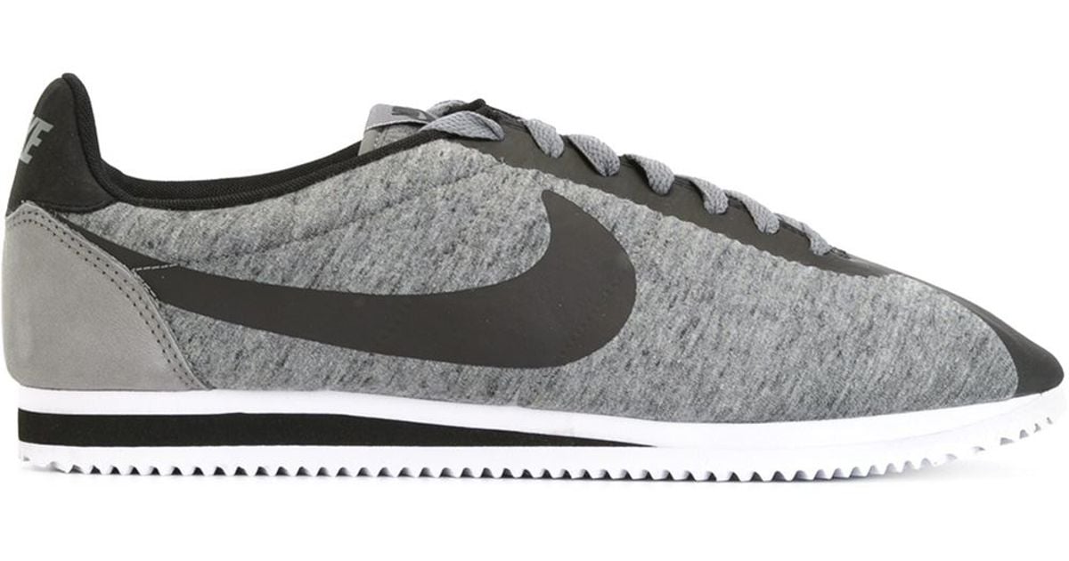 Nike 'cortez Fleece' Sneakers in Grey (Gray) for Men - Lyst