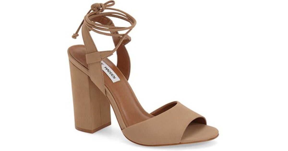 steve madden lace up block heels