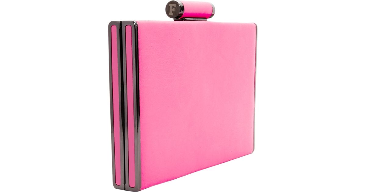 bright pink clutch bag