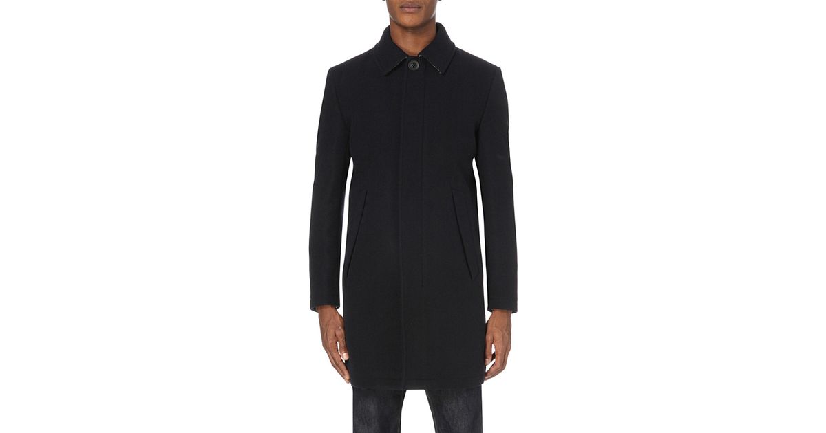 Superdry Idris Elba X Leading Wool blend Trench Coat in Blue for Men Lyst UK