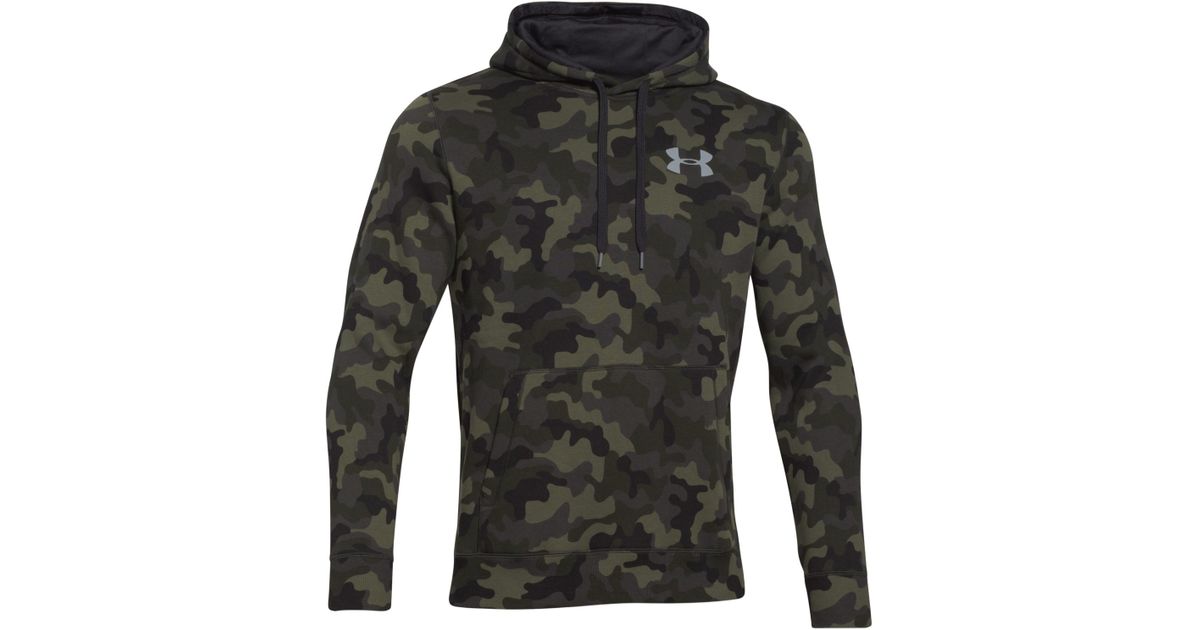 Under Armour Men's Rival Camo Pullover Hoodie in Green for Men - Lyst