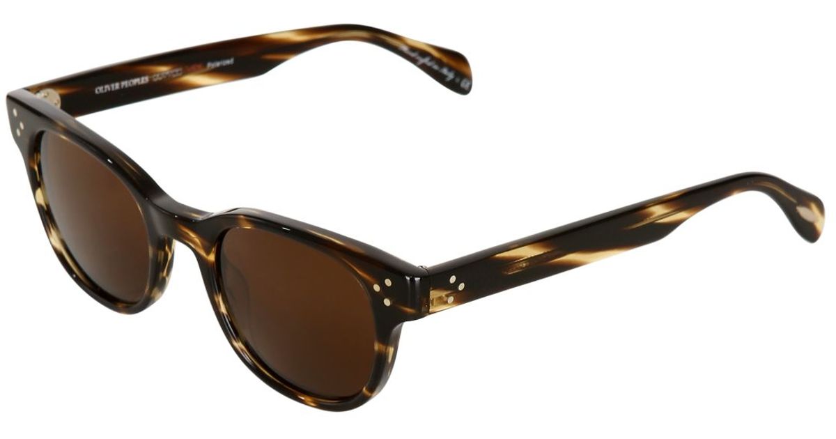 Oliver Peoples Afton Sun Square Acetate Sunglasses in Brown for Men | Lyst