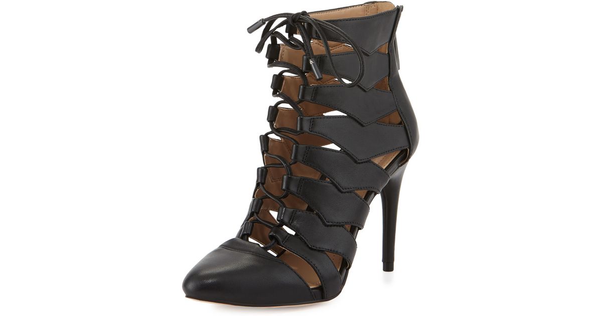 bcbg lace up booties