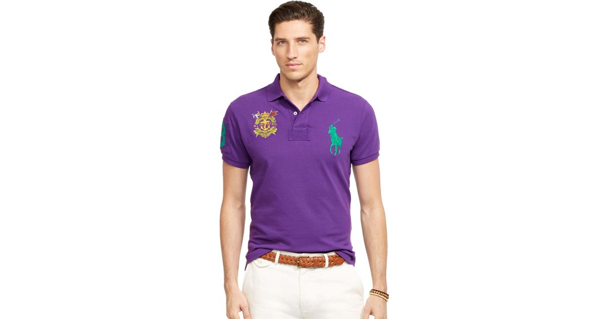 mens purple ralph lauren polo shirt