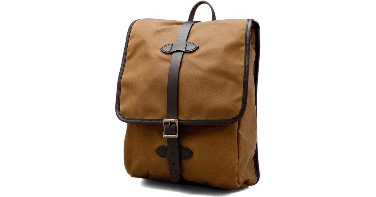 filson tin cloth backpack black