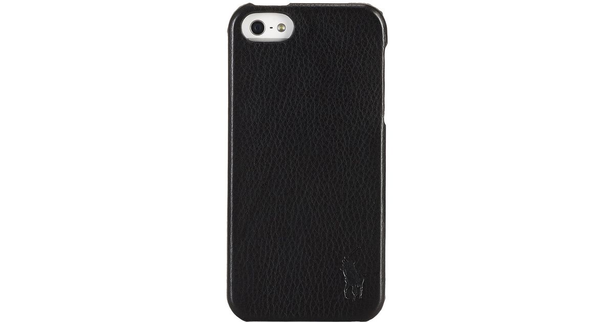 Polo Ralph Lauren Pebbled Leather Hard Iphone Case in Black for ...