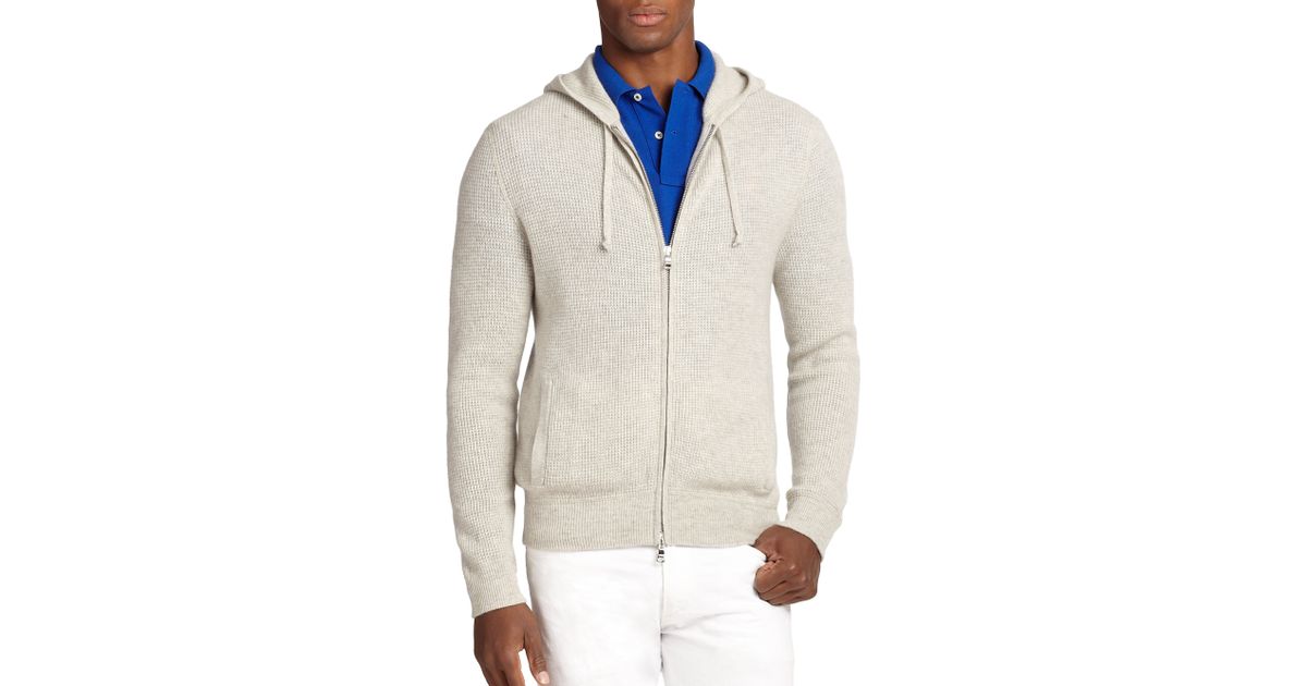 cashmere full zip hoodie