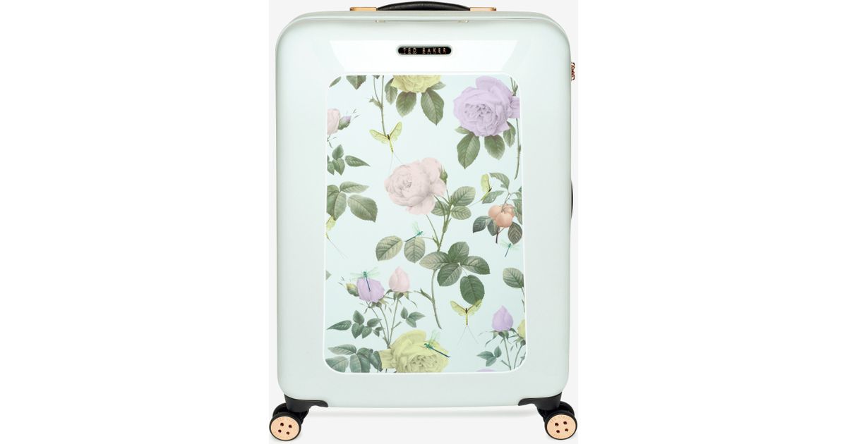 Ted Baker Large Distinguishing Rose Suitcase in Green | Lyst