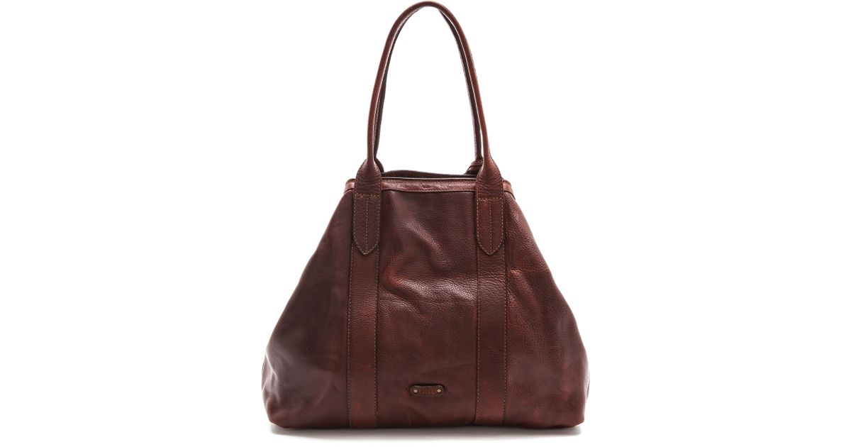 Frye Sylvia Tote Redwood In Purple Lyst