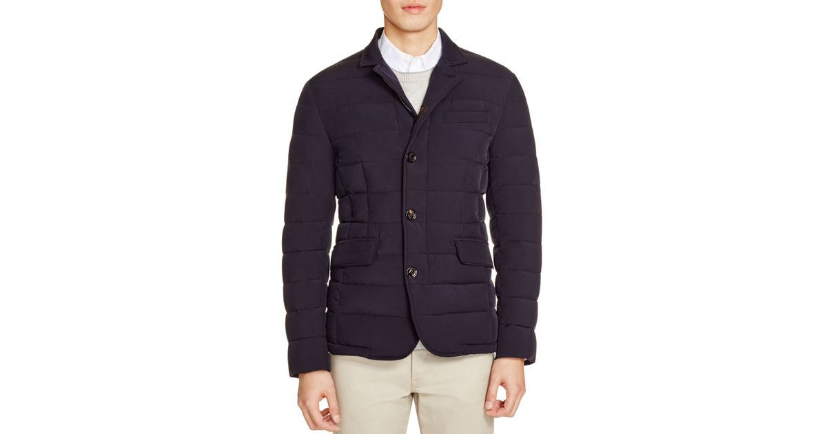Moorer Zayn Quilted Down Jacket in Blue for Men | Lyst
