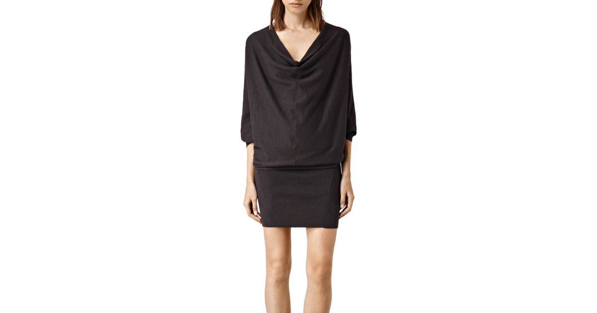 Allsaints Elgar Cowl Neck Jumper in Black | Lyst Allsaints Elgar Cowl Neck Jumper in Black | Lyst