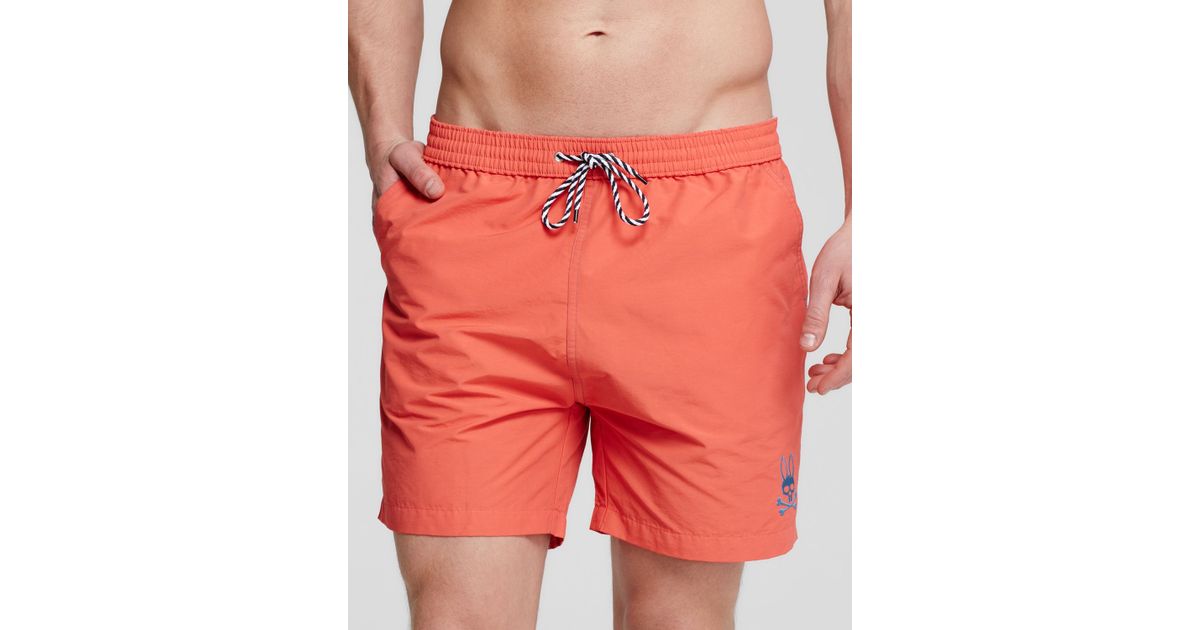 coral swim trunks
