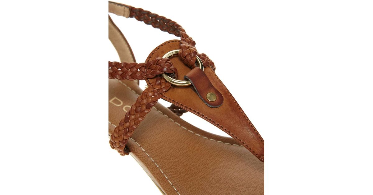 cognac flat mules