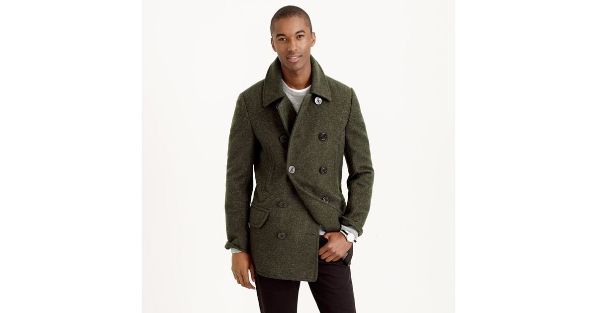 J.Crew Dock Peacoat With Thinsulate® in Green for Men | Lyst