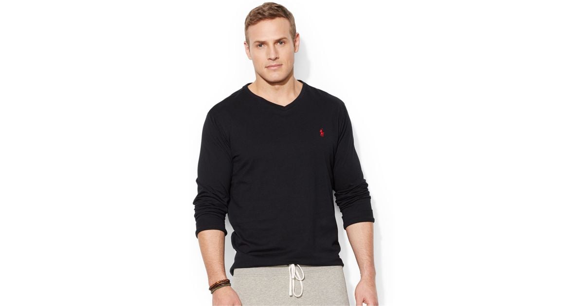 black polo v neck