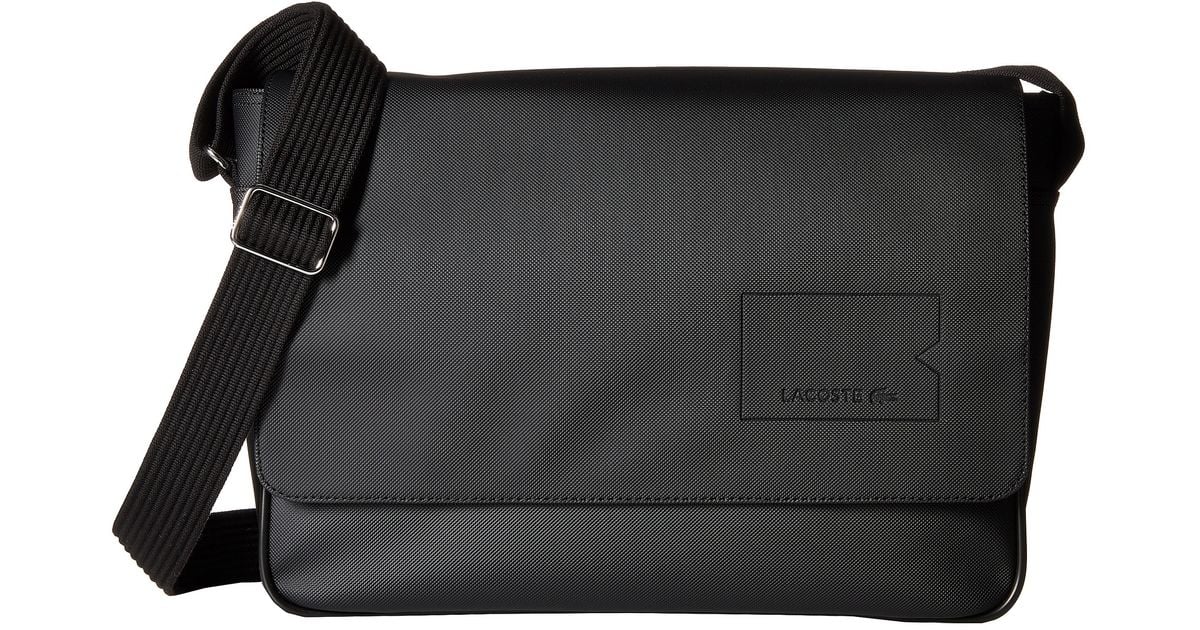 Lacoste Synthetic Classic Messenger Bag in Black for Men | Lyst