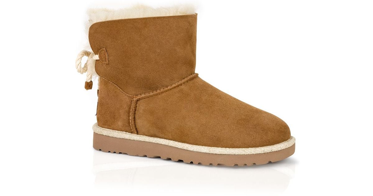 ugg boots with rope bow