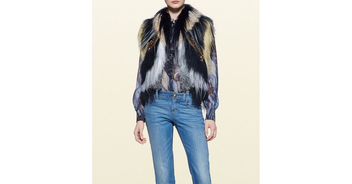 gucci fur vest
