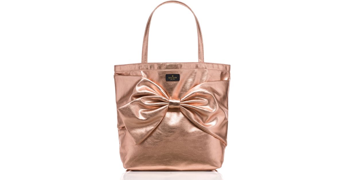 rose gold metallic bag