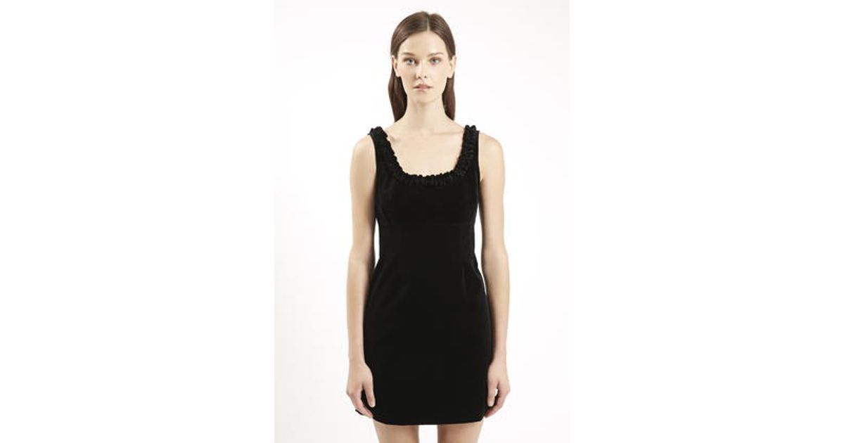 topshop velvet mini dress