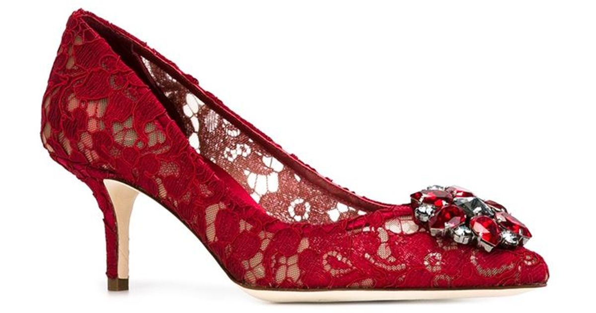 dolce and gabbana red heels