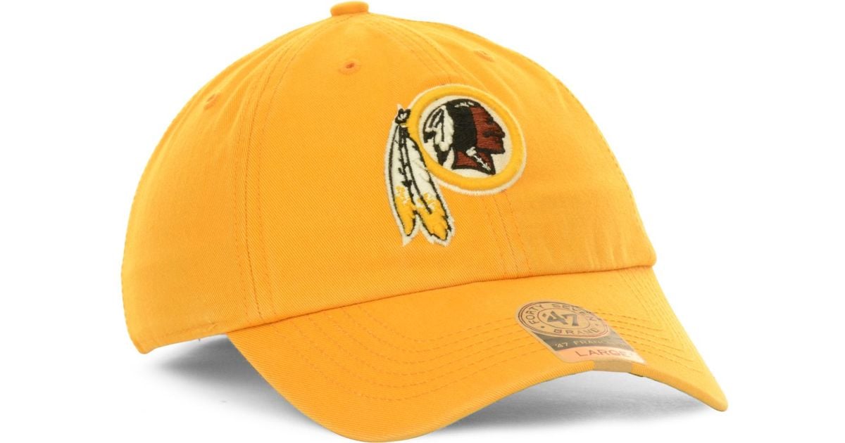 47 Brand Washington Redskins Franchise Hat in Yellow for Men | Lyst