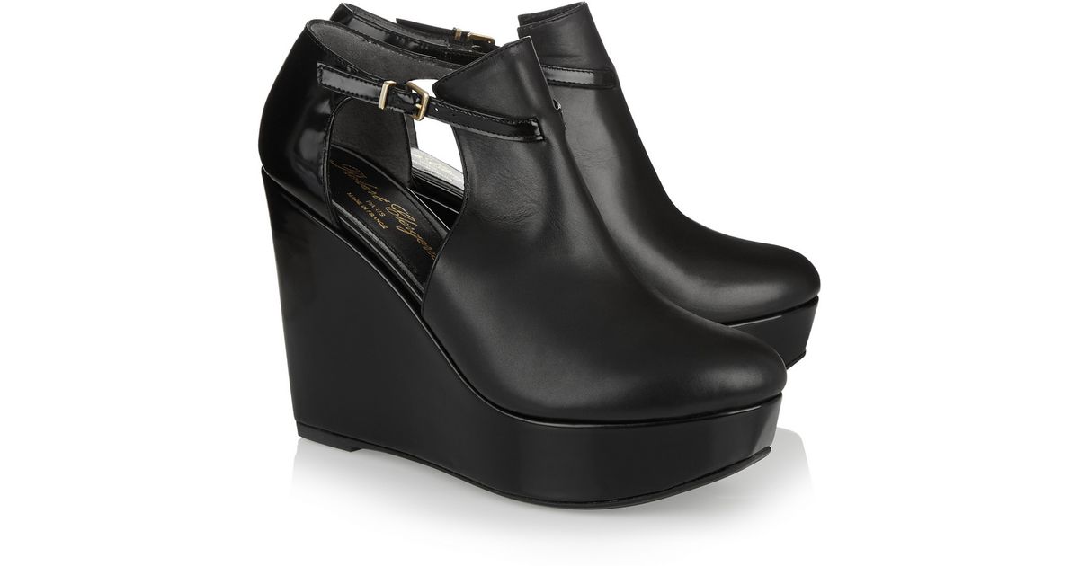 robert clergerie wedge boots